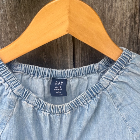12-18 M Gap Denim Long Sleeved Dress - Picture 6 of 7
